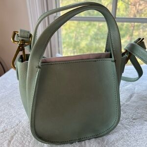 Madewell Sage Green Leather Crossbody Bag